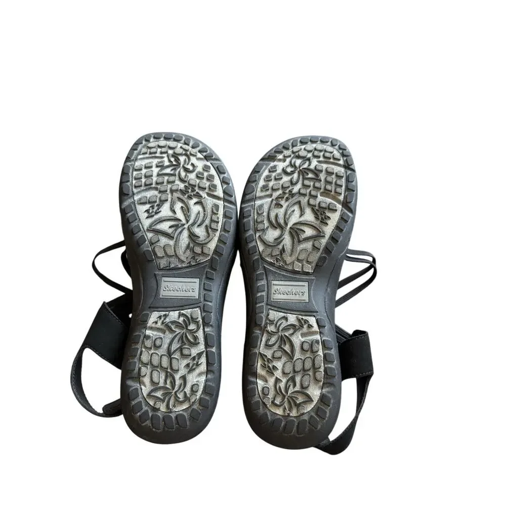Skechers Reggae Slim Memory Foam Sandals Straps Comfort Walking Women’s Size 10